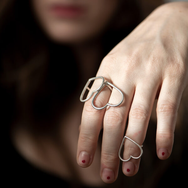 Knuckle simplicity, handmade heart ring