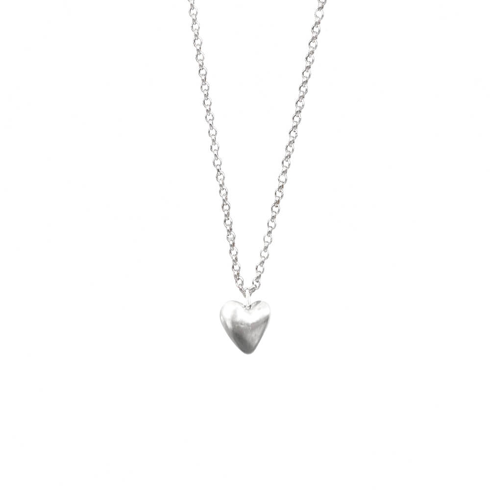 Heart shaped necklace with a 3d heart pendant